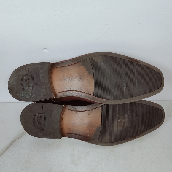 Florsheim Brown Leather Plain Toe Derby Oxford Dress Shoes, Sz 12 - Picture 10 of 13